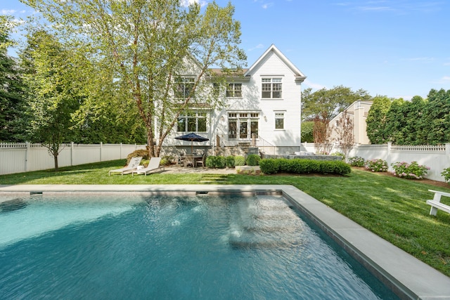 81 Birch Rd, Fairfield, CT 06824 - back of house with a fenced backyard and a patio