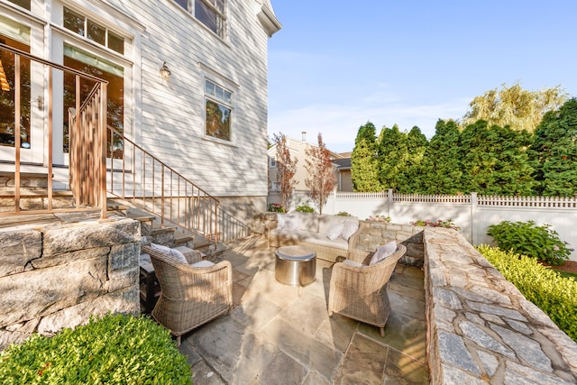 81 Birch Rd, Fairfield, CT 06824 - view of patio featuring an outdoor hangout area