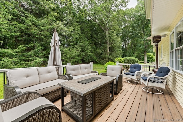 26 Philo Curtis Rd, Newtown, CT 06482 - wooden terrace featuring an outdoor hangout area