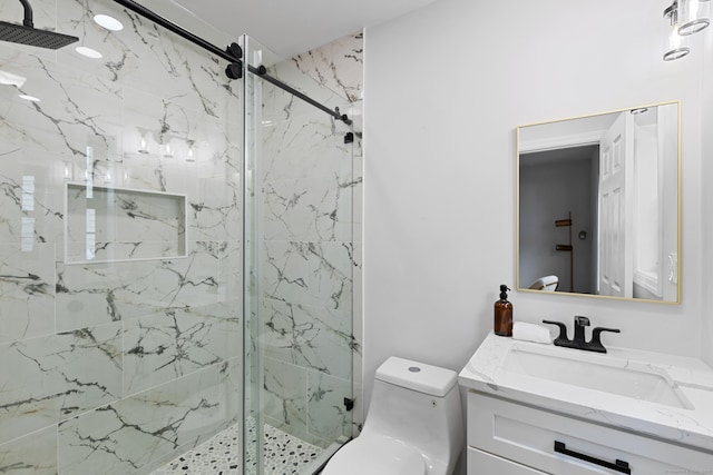226 Ruane St, Fairfield, CT 06824 - bathroom with a marble finish shower and vanity