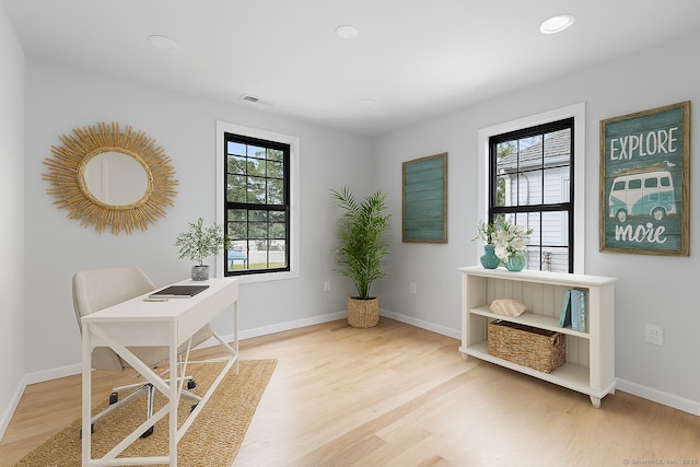 226 Ruane St, Fairfield, CT 06824 - office featuring healthy amount of natural light, wood finished floors, and recessed lighting