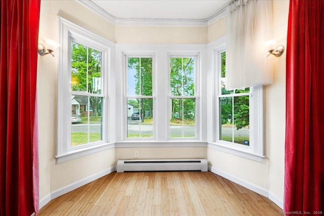 22 Benjamin St, Norwich, CT 06360 - unfurnished sunroom with a baseboard heating unit and french doors