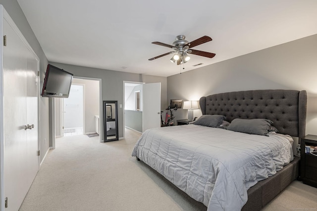 2289 Bedford St Unit F2, Stamford, CT 06905 - bedroom with light carpet and a ceiling fan
