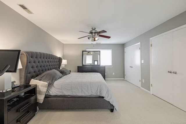 2289 Bedford St Unit F2, Stamford, CT 06905 - bedroom featuring light colored carpet and ceiling fan
