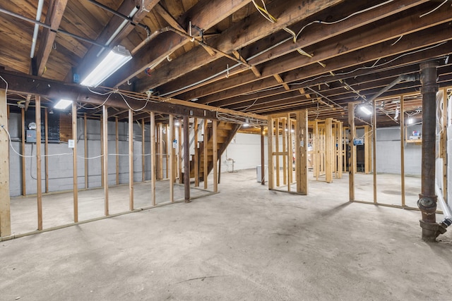 106 Lakeview Ave, West Haven, CT 06516 - unfinished below grade area featuring stairway