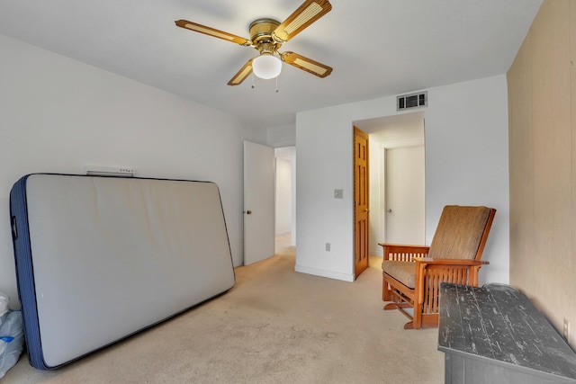 106 Brookwood Dr Apt D, Rocky Hill, CT 06067 - living area featuring a ceiling fan and light colored carpet