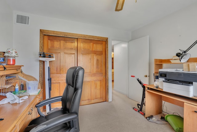 106 Brookwood Dr Apt D, Rocky Hill, CT 06067 - office featuring light carpet and ceiling fan