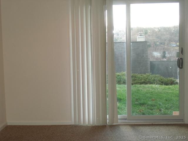55 Mill Plain Rd Unit 17-6, Danbury, CT 06811 - entryway with carpet and plenty of natural light