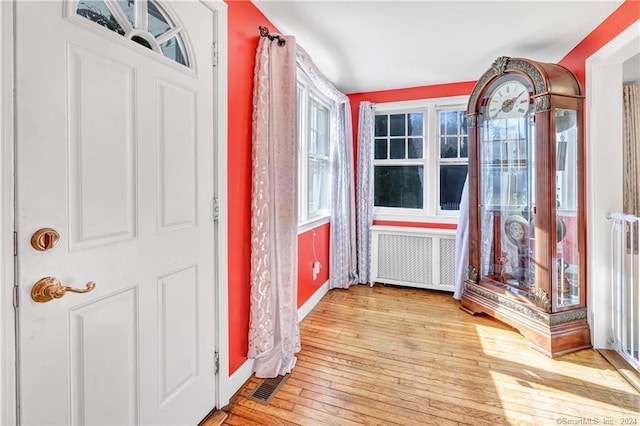 12 Sunset Ave, Trumbull, CT 06611 - entryway featuring hardwood / wood-style flooring and radiator
