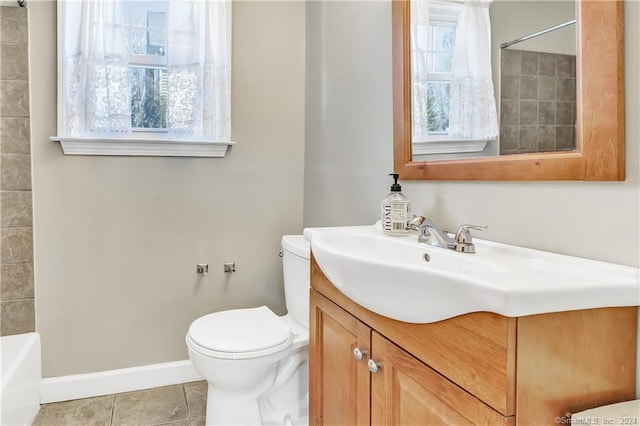 12 Sunset Ave, Trumbull, CT 06611 - bathroom featuring vanity, plenty of natural light, and tile patterned floors