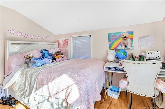 12 Sunset Ave, Trumbull, CT 06611 - bedroom with lofted ceiling and wood finished floors