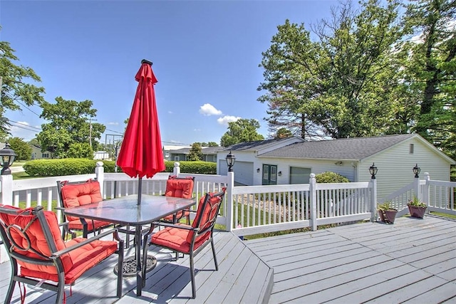220 W Main St, Mt Zion, IL 62549 - deck featuring outdoor dining area