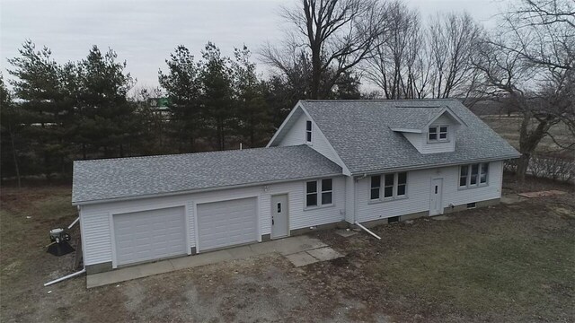 exterior space featuring a garage