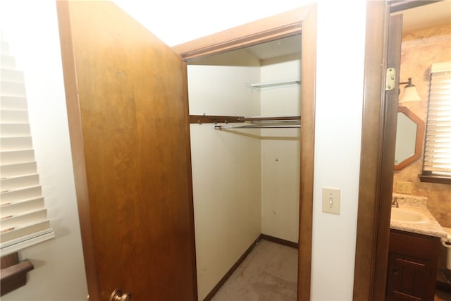 closet with sink