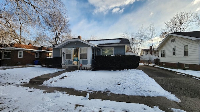 view of bungalow-style house