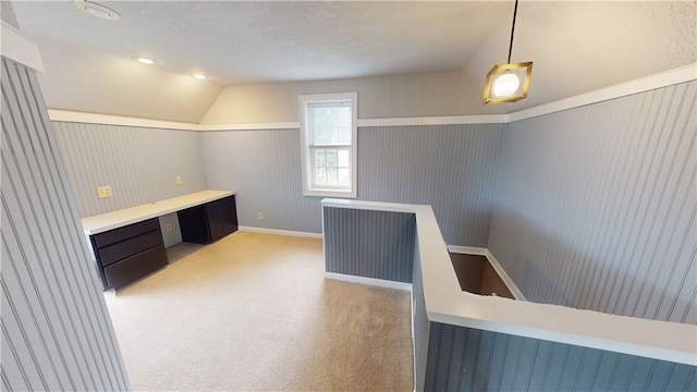 112 N 3rd St, Hoopeston, IL 60942 - unfurnished office featuring light carpet and lofted ceiling