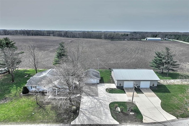 drone / aerial view featuring a rural view