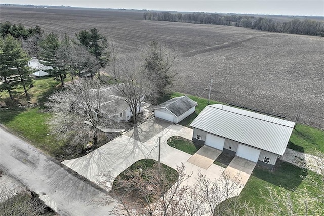 bird's eye view featuring a rural view