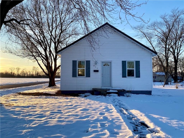 view of bungalow-style home