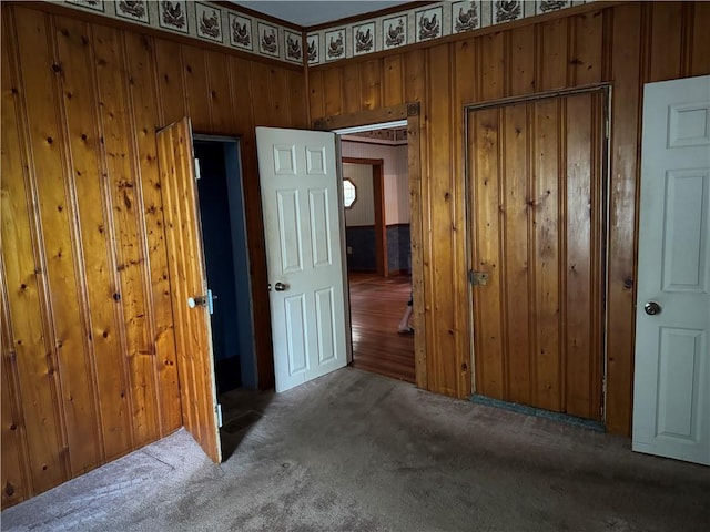 1524 Adams Ave, Charleston, IL 61920 - unfurnished room featuring carpet and wooden walls