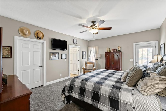 707 W Coolidge Ave, Charleston, IL 61920 - bedroom featuring carpet floors and a ceiling fan