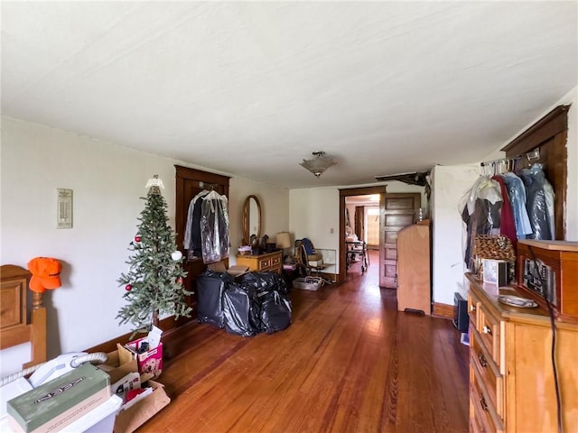 1625 Archer Ave, Marshall, IL 62441 - living area featuring dark wood finished floors