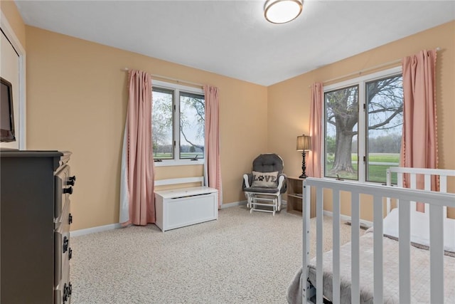 bedroom with baseboards