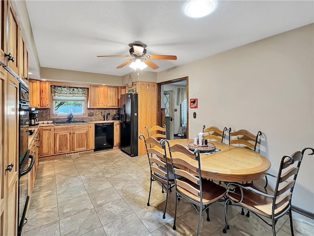 2321 Shelby Ave, Mattoon, IL 61938 - dining space with ceiling fan