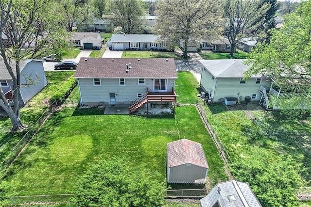 birds eye view of property featuring a residential view