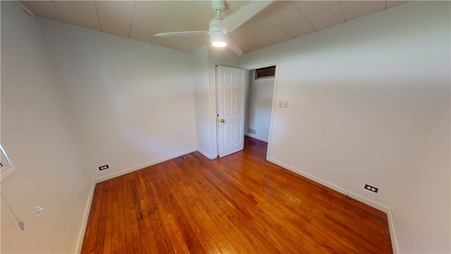 202 Lakeview Dr, Catlin, IL 61817 - empty room featuring ceiling fan and wood finished floors