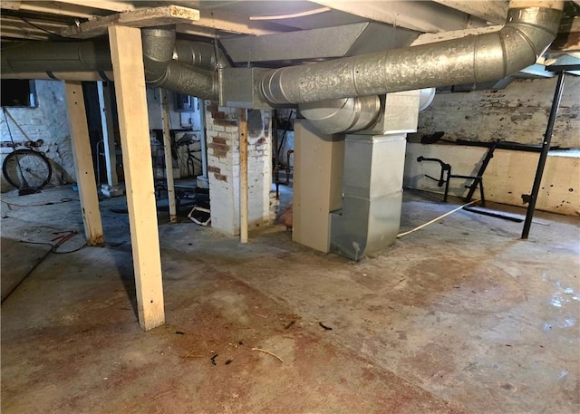 310 N Ellen St, Homer, IL 61849 - unfinished below grade area with heating unit