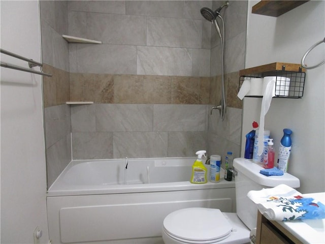 205 Franklin St, Pana, IL 62557 - bathroom with toilet and shower / bathtub combination
