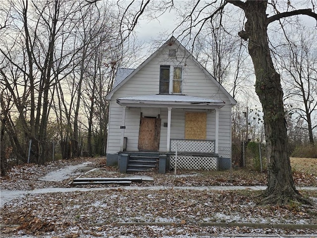 bungalow with covered porch