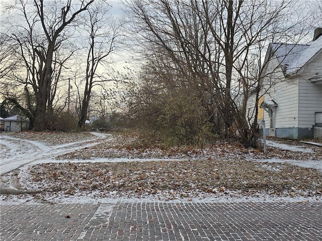 view of snowy yard