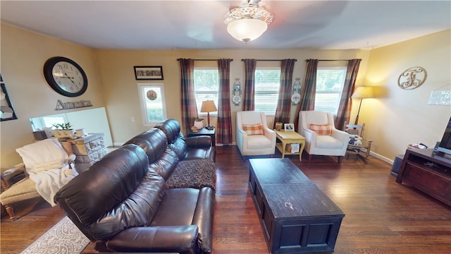 602 Maple Dr, Catlin, IL 61817 - living room featuring dark wood-type flooring