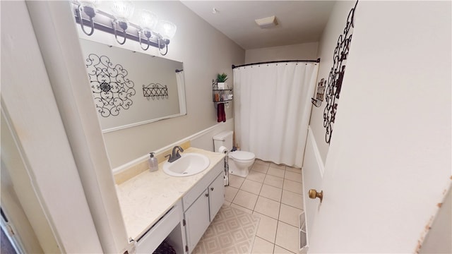 602 Maple Dr, Catlin, IL 61817 - bathroom with vanity, tile patterned floors, and shower / bath combination with curtain