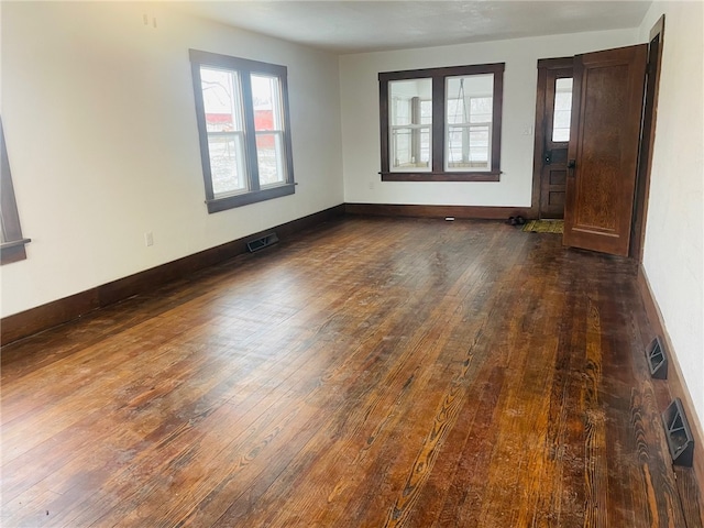 interior space featuring dark hardwood / wood-style floors