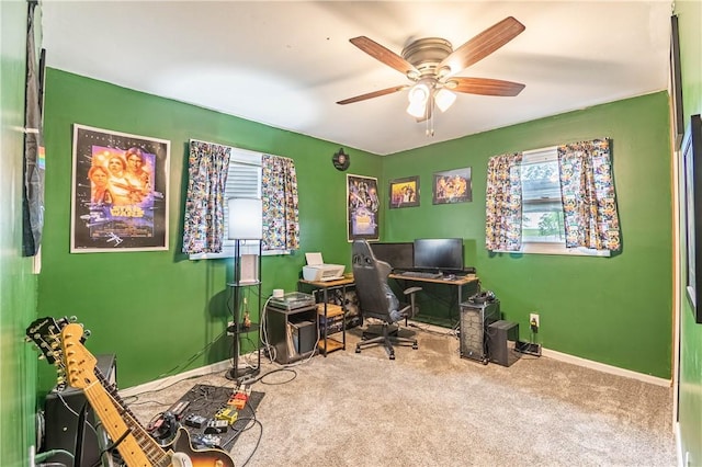 685 E Main St, Warrensburg, IL 62573 - office space featuring carpet floors and a ceiling fan