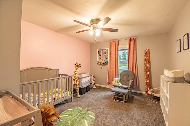 685 E Main St, Warrensburg, IL 62573 - bedroom with carpet, a ceiling fan, and a nursery area