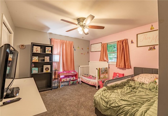 685 E Main St, Warrensburg, IL 62573 - carpeted bedroom featuring a closet and ceiling fan