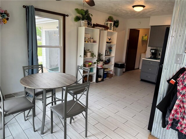 102 W Adams St, Toledo, IL 62468 - dining area with a textured ceiling