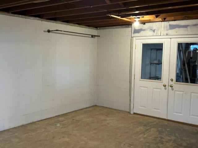 view of basement