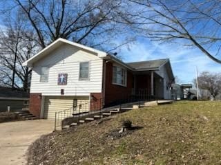 view of property exterior with a garage