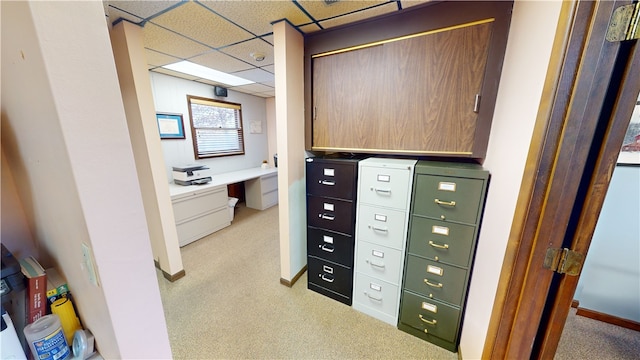 interior space featuring a paneled ceiling