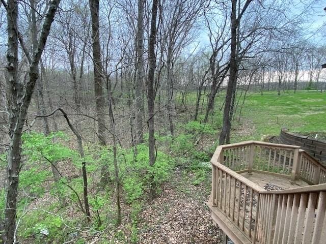 view of yard with a deck