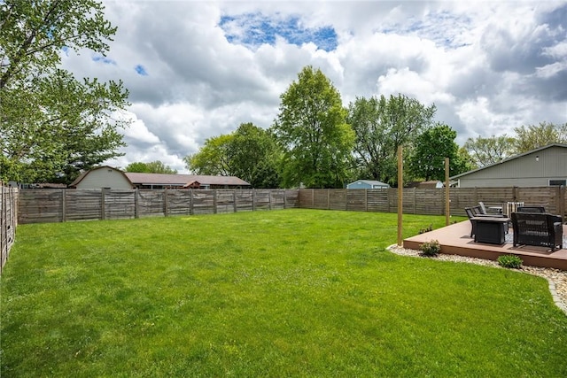 1108 Collins Dr, Effingham, IL 62401 - view of yard with a wooden deck