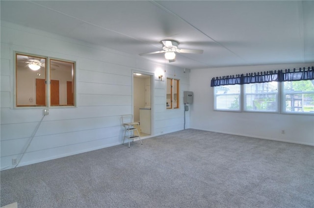 325 S Durfee St, Warrensburg, IL 62573 - carpeted empty room with a ceiling fan