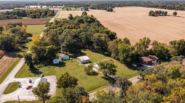 drone / aerial view featuring a rural view