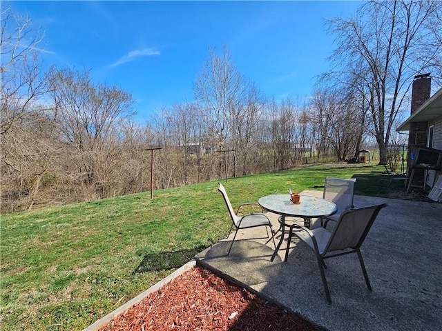 view of yard with a patio