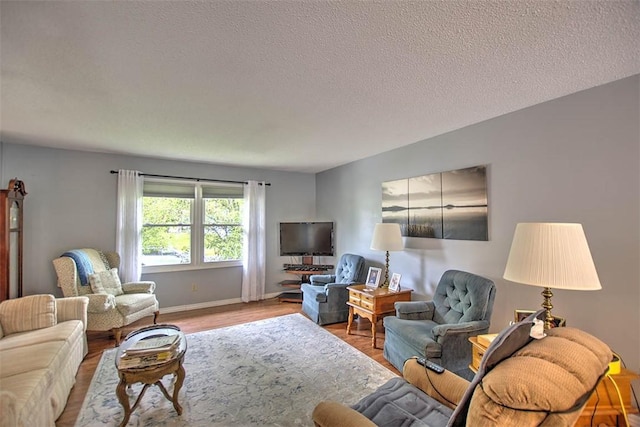 1065 S Wildwood Dr, Mt Zion, IL 62549 - living room with wood finished floors and a textured ceiling